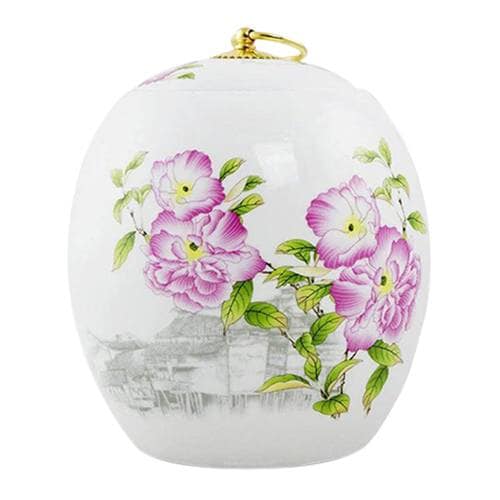Imperial Pink Poppy Ceramic Urns