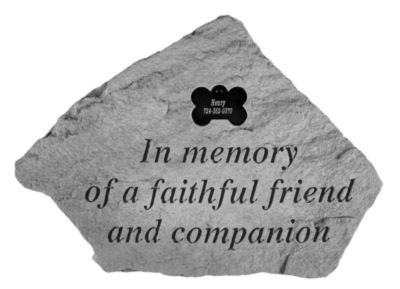 In Memory Pet Memorial Stone