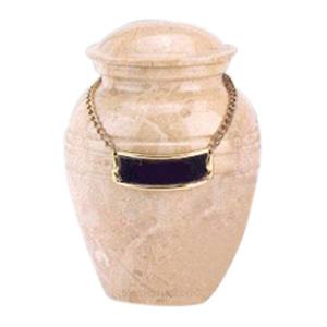 Cream Pet Marble Small Urn