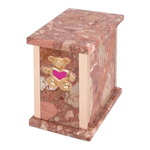 Design Pernice Teddy Pink Heart Marble Urn