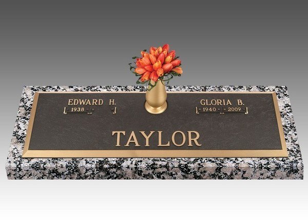 Infinity Classic Bronze Headstone 44 x 14