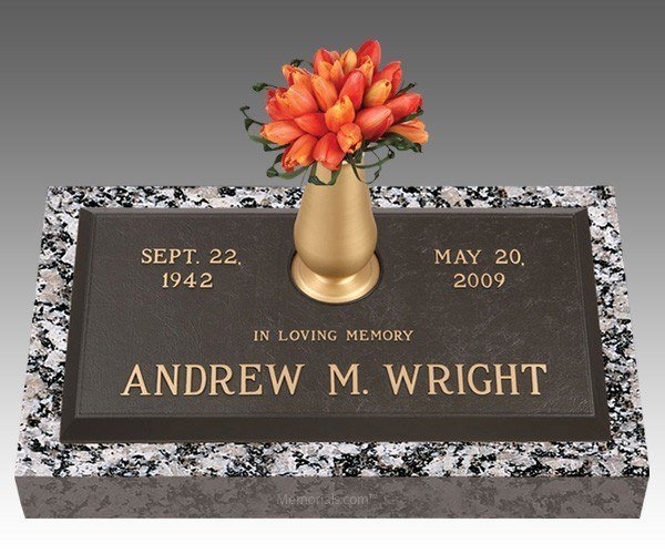 Infinity Modern Bronze Grave Marker