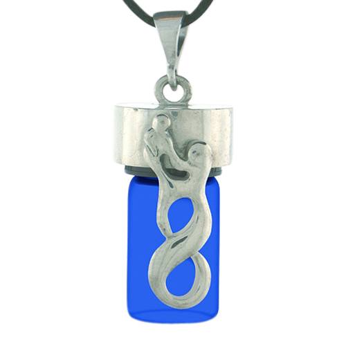 Infinity Blue Cremation Necklace