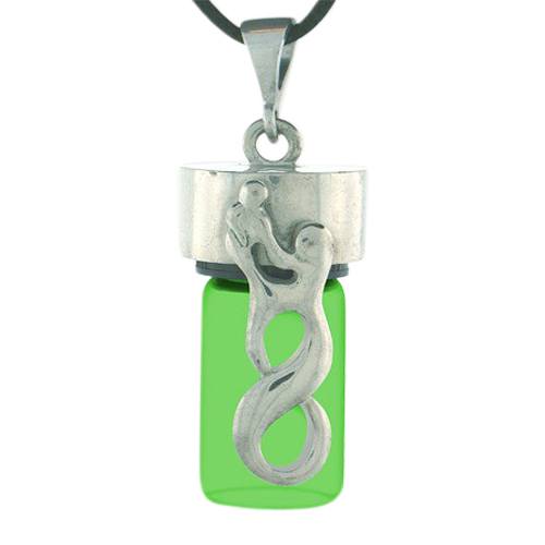 Infinity Green Cremation Necklace