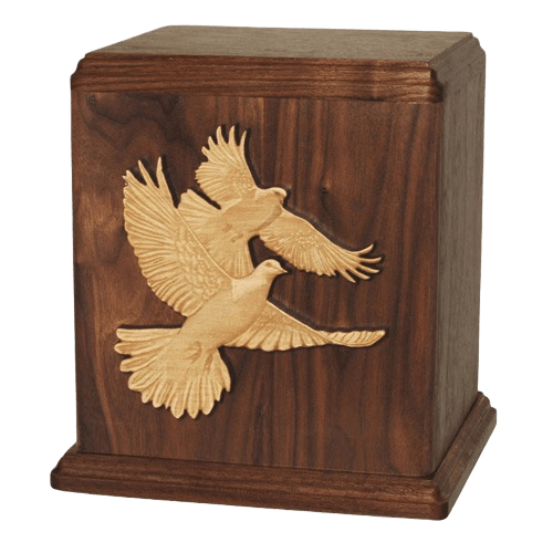 Doves Wood Cremation Urn