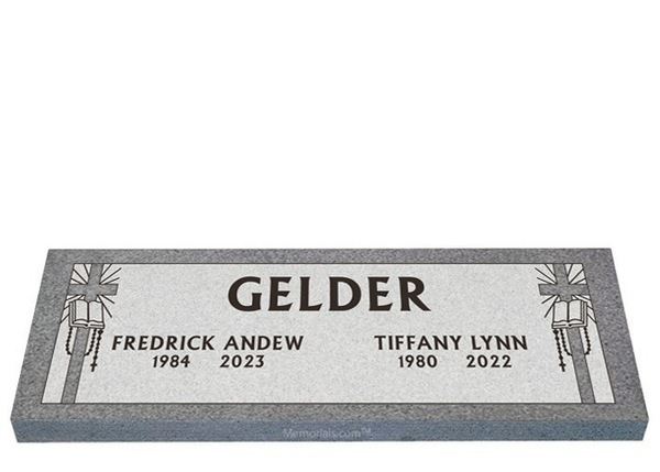 Inspirational Memorial Companion Granite Headstone 40 x 14