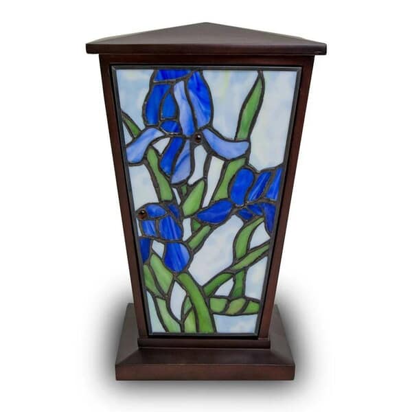 Iris Glass Window Cremation Urn