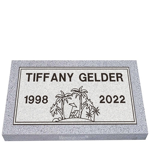 Island Love Granite Grave Marker 20 x 10