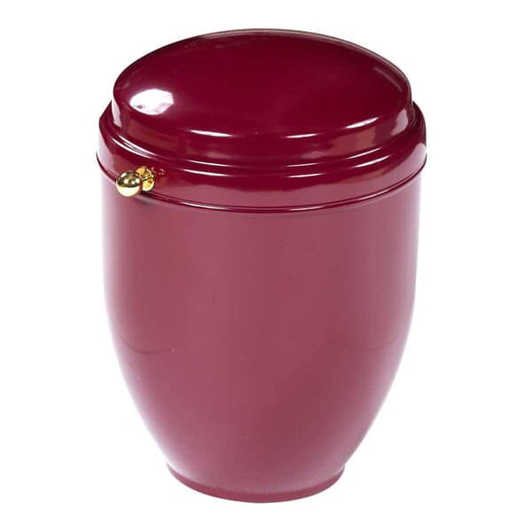 Italian Red Metal Cremation Urn