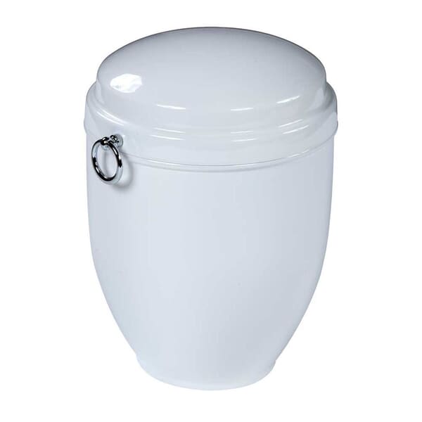Italian White Metal Cremation Urn