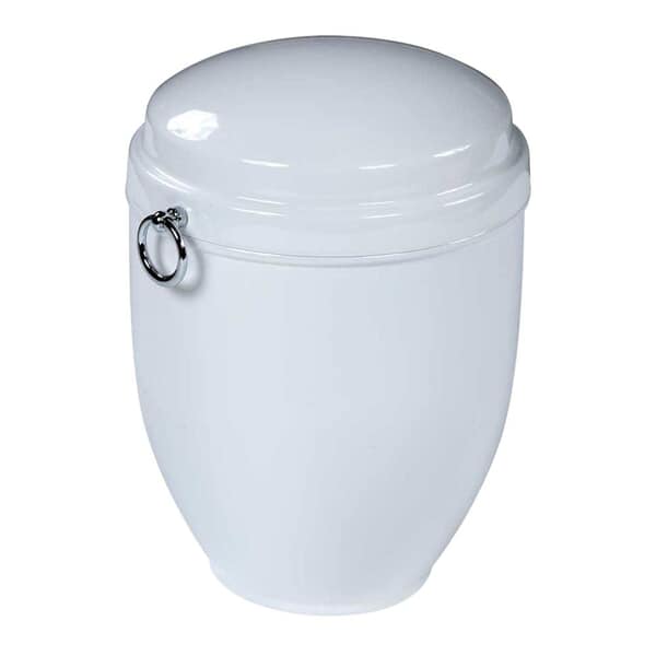 Italian White Metal Cremation Urn Italian White Metal Cremation Urn