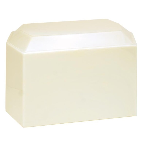Ivory Cultured Marble Cremation Urn