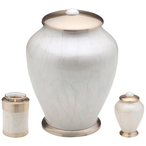 Ivory Metal Cremation Urns