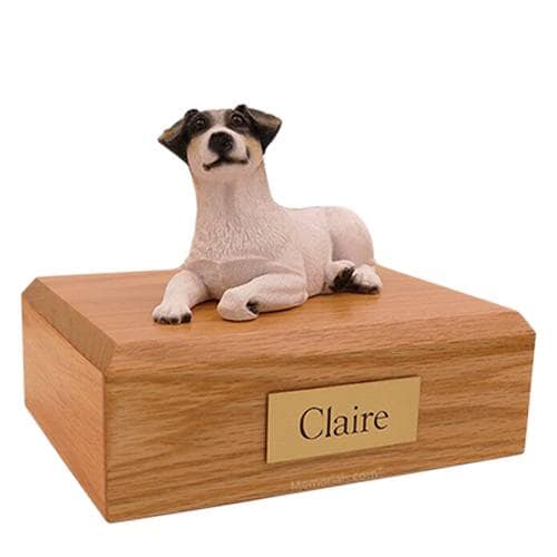 Jack Russell Terrier Laying Large Dog Urn