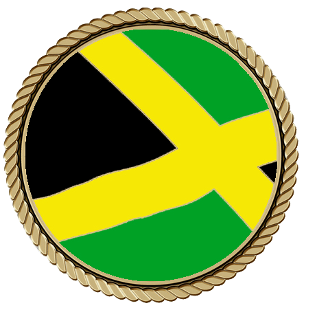 Jamaican Flag Medallion
