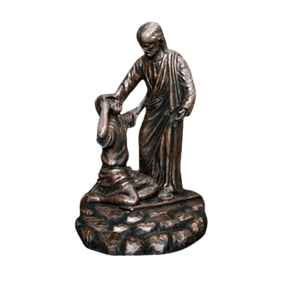 Jesus Healing Bronze Cremation Urn