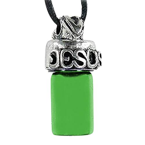 Jesus Green Necklace Cremation Jewelry
