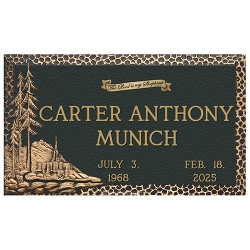 Jordan Temple Bronze Plaque 24 x 14