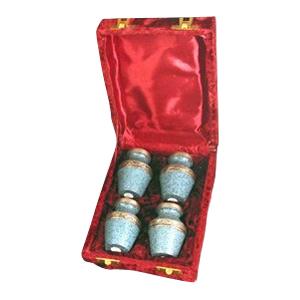 Blue Keepsake Cremation Urn Set