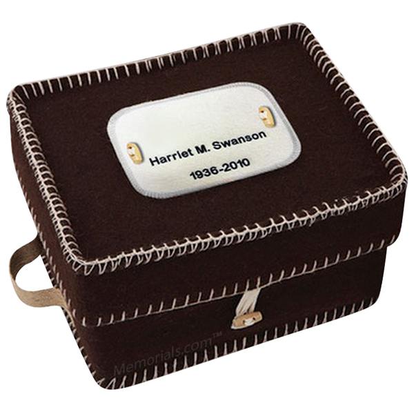 Infant Brown Woolen Casket