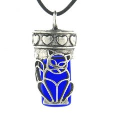 Kitty Blue Pet Necklace Urn