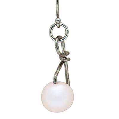 Knot White Pearl Cremation Earrings