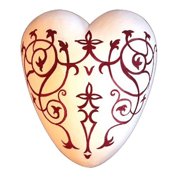 Lacework Ceramic Heart Urn