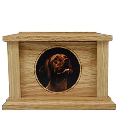 Large Oak Circle Picture Pet Urn