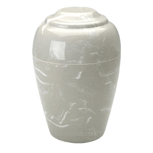 Grecian Silver Gray Marble Cremation Urn II