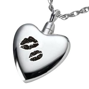 Last Kiss Heart Cremation Jewelry
