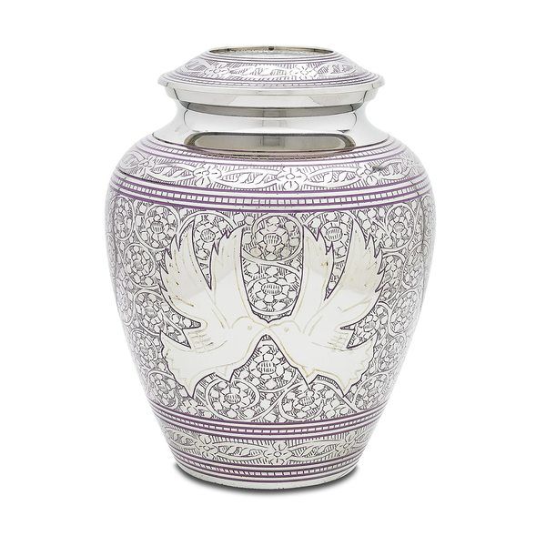 Lavender Doves Cremation Urn