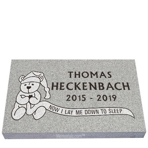 Lay Me Down to Sleep Child Granite Grave Marker