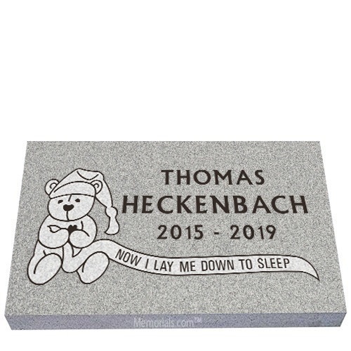 Lay Me Down to Sleep Infant Granite Grave Marker