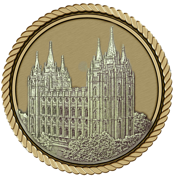 LDS Salt Lake City Temple Large Medallion