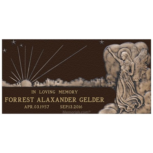 Leading Angel Bronze Plaque