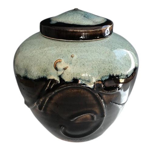 Let It Rain Pet Ceramic Urn