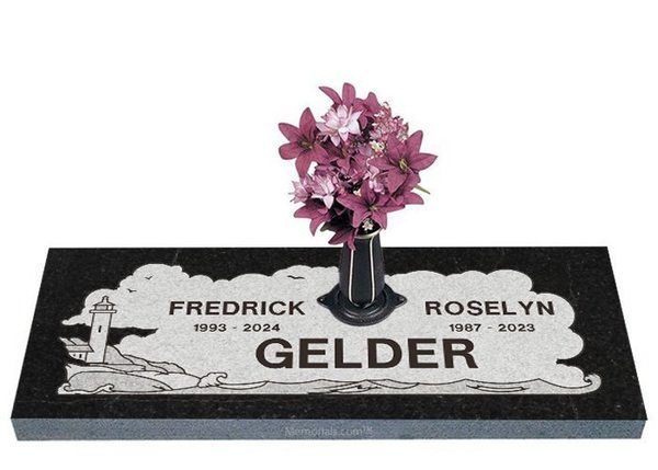 Light the Way Home Companion Granite Headstone 36 x 12