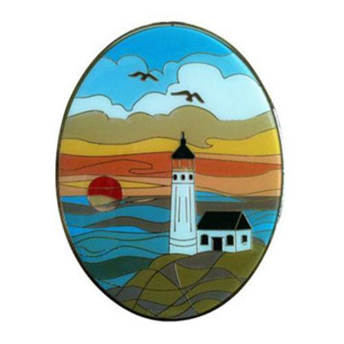 Lighthouse Cloisonne Urn Applique