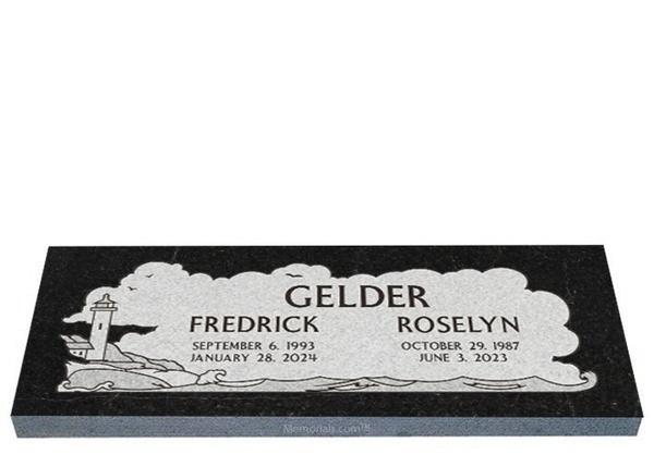 Lighthouse Companion Granite Headstone 36 x 12