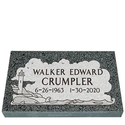 Lighthouse Granite Grave Marker 30 x 14