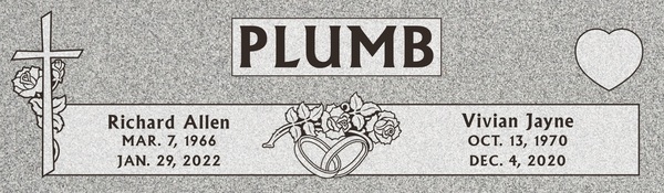 Love and Roses Companion Granite Headstone