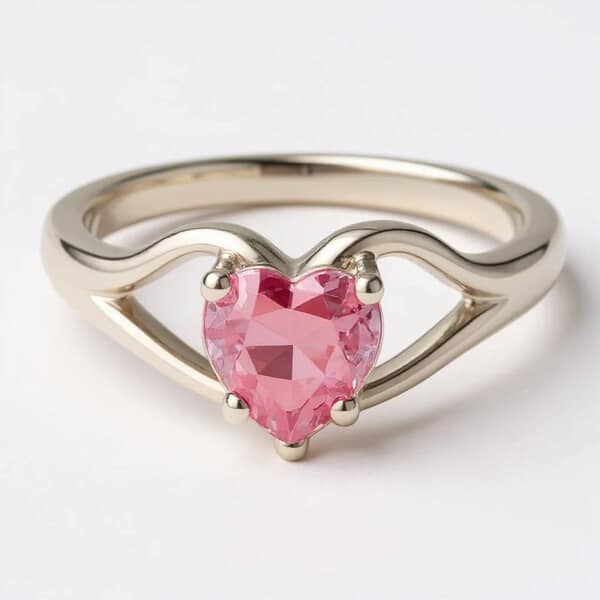 Love Heart Cremation Diamond Ring