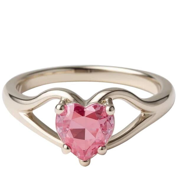 Love Heart Cremation Diamond Ring