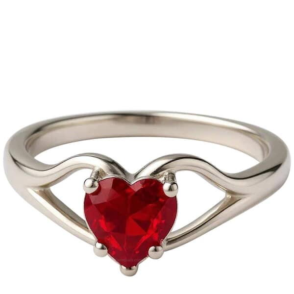 Love Memorial Heart Cremation Diamond Ring