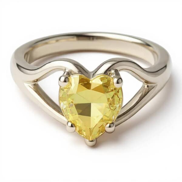 Love Shine Heart Cremation Diamond Ring