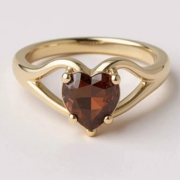 Love Warrior Heart Cremation Diamond Ring
