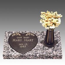 Loving Heart Children Bronze Grave Marker