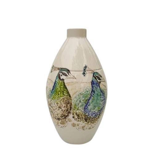 Loving Peacocks Petite Cremation Urn