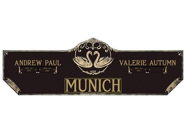 Loving Swans Bronze Plaque 44 x 14