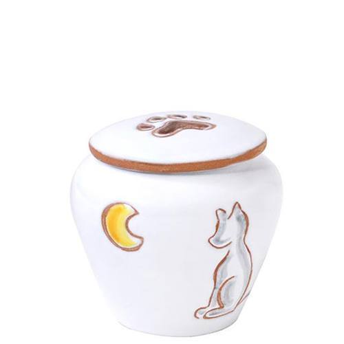 Luna Dog Small Ceramic Urn